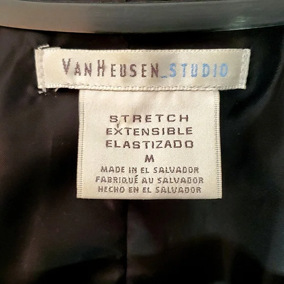 Van Heusen Studio Stretch Brown Plaid Ladies Vest - Medium - Picture 5 of 14